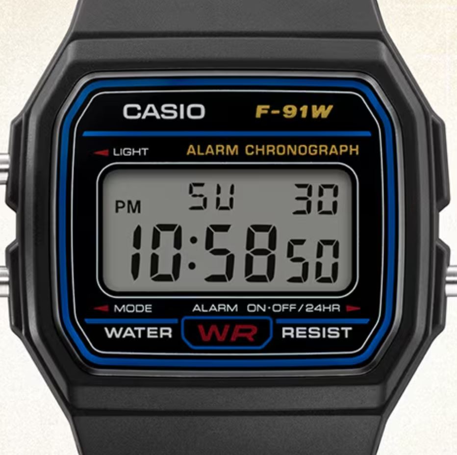 casio watchface showing 30th of the month